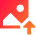 Upload Upscale Image Icon from Sharp Gradient Set