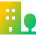 Building Real Estate Icon from Sharp Gradient Set