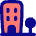 Building Real Estate Icon from Flex Pop Set