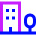 Building Real Estate Icon from Sharp Neon Set