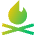Campfire Icon from Sharp Gradient Set