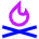 Campfire Icon from Sharp Neon Set