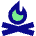 Campfire Icon from Sharp Pop Set