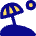 Holiday Vacation Beach Umbrella Icon from Flex Pop Set