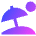 Holiday Vacation Beach Umbrella Icon from Sharp Gradient Set