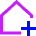 House Add Home Icon from Sharp Neon Set