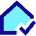 House Confirm Check Home Icon from Sharp Pop Set