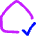 House Confirm Check Home Icon from Flex Neon Set