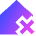 House Delete Home Icon from Sharp Gradient Set