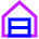 House Garage Home Icon from Sharp Neon Set