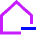 House Remove Home Icon from Sharp Neon Set