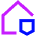 House Security Insurance Icon from Sharp Neon Set