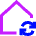 House Wifi Home Sync Icon from Sharp Neon Set