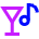 Nightlife Karaoke Bar Icon from Sharp Neon Set