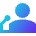Presentation Speaker Speech Icon from Sharp Gradient Set