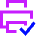 Print Printer Connected Icon from Sharp Neon Set