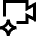 Ai Generate Video Camera Spark Icon from Sharp Line Set