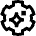 Ai Settings Gear Icon from Sharp Line Set