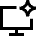 Computer Ai Spark Icon from Sharp Line Set