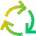 Arrows Cycle Icon from Sharp Gradient Set