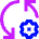 Arrows Sync Settings Icon from Sharp Neon Set