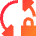 Triangle Arrow Sync Lock Icon from Sharp Gradient Set