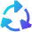 Triangle Arrows Cycle Icon from Sharp Gradient Set