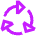 Triangle Arrows Cycle Icon from Sharp Neon Set
