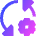 Triangle Arrows Sync Settings Icon from Sharp Gradient Set