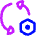 Triangle Arrows Sync Settings Nut Icon from Flex Neon Set