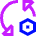 Triangle Arrows Sync Settings Nut Icon from Sharp Neon Set