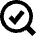 Search Check Icon from Sharp Remix Set