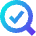 Search Check Icon from Sharp Gradient Set