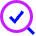 Search Check Icon from Sharp Neon Set