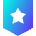 Shield Star Police Badge Icon from Sharp Gradient Set