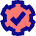 Cog Automation Gear Check Icon from Sharp Pop Set