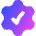 Cog Automation Gear Check Icon from Flex Gradient Set