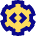 Cog Source Code Gear Icon from Sharp Pop Set