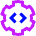 Cog Source Code Gear Icon from Sharp Neon Set