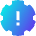 Settings Alert Update Icon from Sharp Gradient Set
