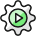 Cog Play icon - Free transparent PNG, SVG. No Sign up needed.