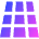 3d Perspective Grid Icon from Sharp Gradient Set