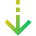 Arrow Dashed Cool Down Icon from Sharp Gradient Set