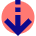 Arrow Dashed Cool Down Icon from Sharp Pop Set