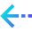 Arrow Dashed Left Icon from Sharp Gradient Set