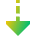 Triangle Arrow Dashed Cool Down Icon from Sharp Gradient Set