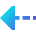 Triangle Arrow Dashed Left Icon from Sharp Gradient Set