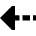 Triangle Arrow Dashed Left Icon from Sharp Remix Set