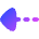 Triangle Arrow Dashed Left Icon from Flex Gradient Set