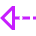 Triangle Arrow Dashed Left Icon from Sharp Neon Set